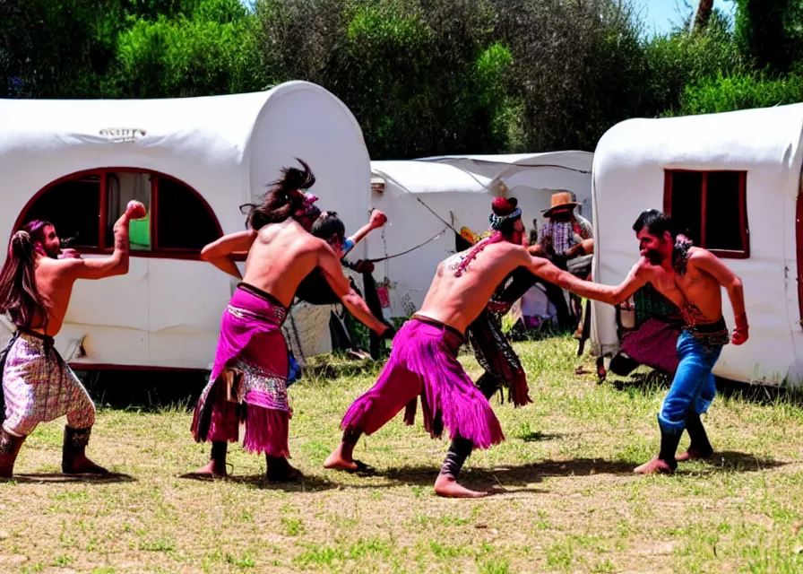 Image similar to cavera gypsy caravan fight ciganos