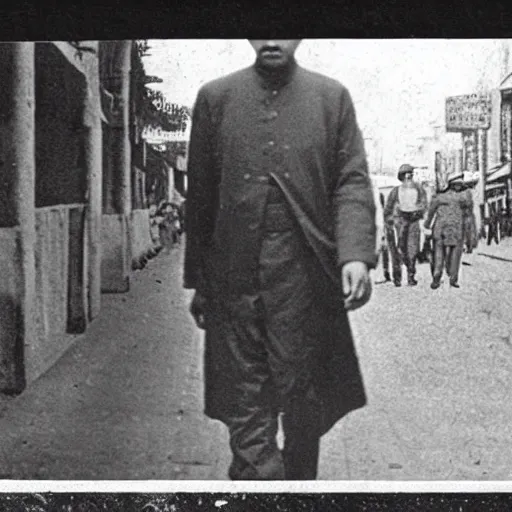 Prompt: vintage photo of jose rizal walking in manila streets in the 1 9 0 0 s