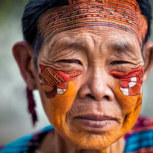 Image similar to A Portrait Photo of Trump wearing batik from Indonesia, award winning photography, sigma 85mm Lens F/1.4, perfect faces