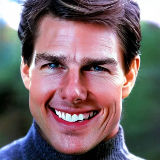 Prompt: a portrait photo of 25 year old tom cruise, with a happy expression, with bald hair