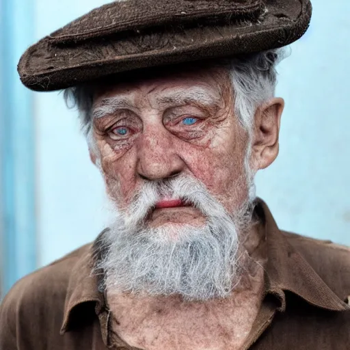 Image similar to a very ugly blue eyed old man