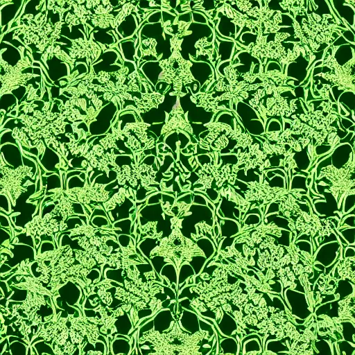 Prompt: A wallpaper pattern made out of green parsley