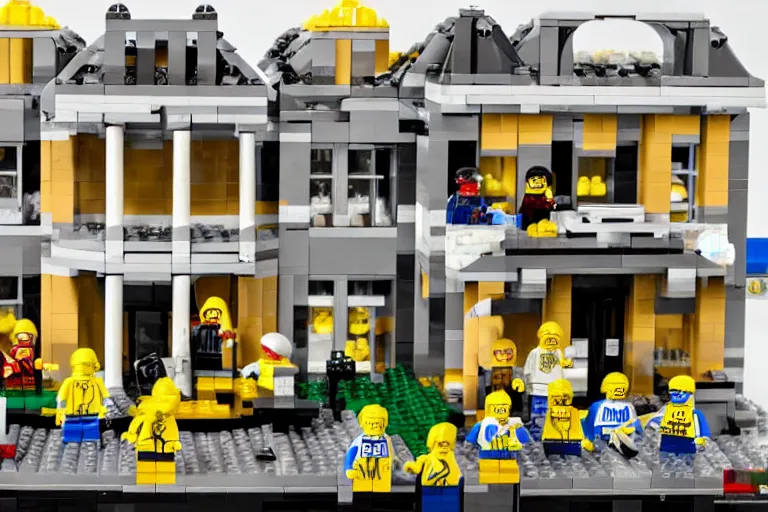 Image similar to mar - a - lago fbi raid lego set