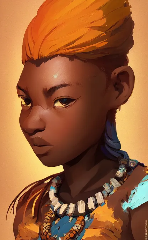 Prompt: tribal afrika teenager, Video game character design , 2d game fanart behance hd by Jesper Ejsing, by RHADS, Makoto Shinkai and Lois van baarle, ilya kuvshinov, rossdraws global illumination