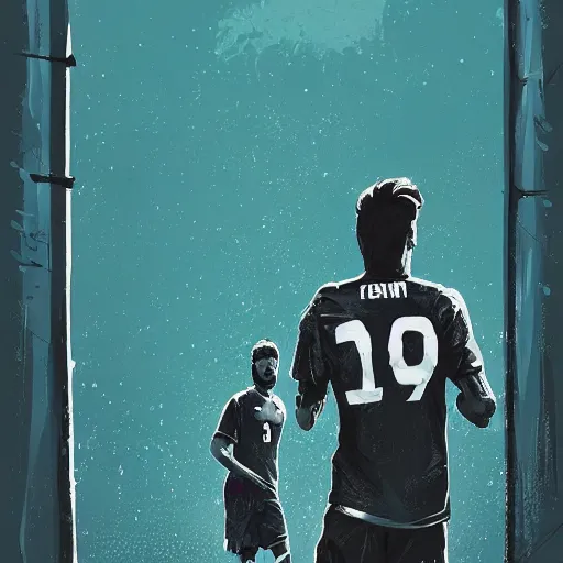 Image similar to detailed illustration of betters for football by alena aenami and annato finnstark