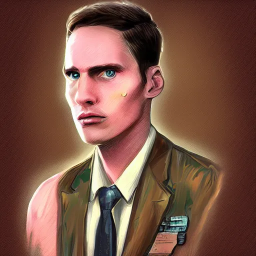 Image similar to jerma 9 8 5 in disco elysium, portrait art