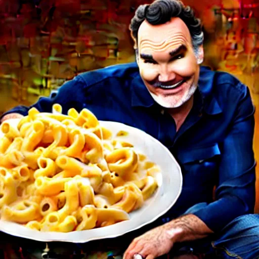 Prompt: uhd macaroni and cheese norm macdonald.