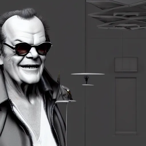 Prompt: Jack Nicholson as a Final Fantasy protagonist rendered with octane, Ray Tracing lighting, award winning photography, unreal engine