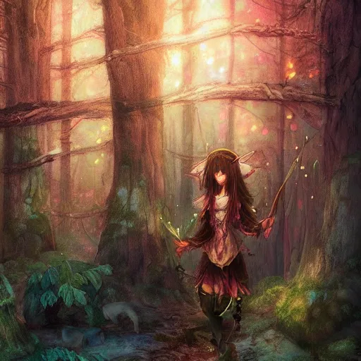 Prompt: a woodland clothing store run by a fae demon princess 4 k ultra detailed colorful cute artstation trending enigmatic lighting soft bokeh diffuse