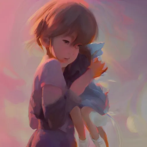 Image similar to beautiful huggy-wuggy from poppy-playtime the video game, digital painting by Hiyao Miyazaki, Studio Ghibli, Yanjun Cheng, portrait, cinematic lighting, highly detailed, concept art, Atmosphere, illustration, smooth, sharp focus, editor's pickup, trending on artstation, trending on deviantart