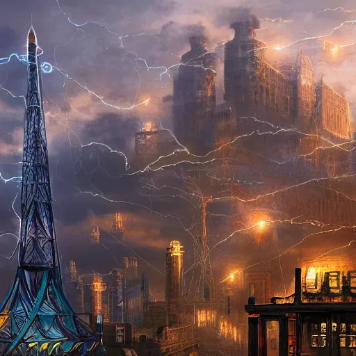 Image similar to a tumblr accountancycakemastercake mycakecake and bromey facebeest, 8 k resolution matte painting trending on artstation a electricity ultra polished medieval world invented entirely my nikola tesla, 8 k resolution