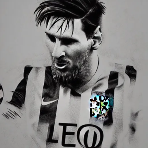 Prompt: Lionel Messi portrait, photorealistic