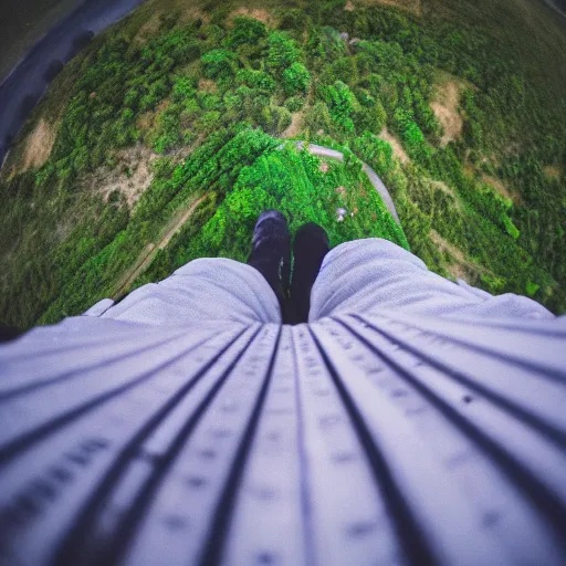 Prompt: first person pov of a giant looking down the earth