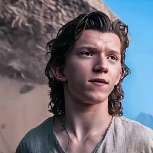 Image similar to tom holland as jesus christ