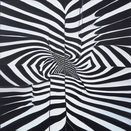 Prompt: a Op Art painting about the corruption of power