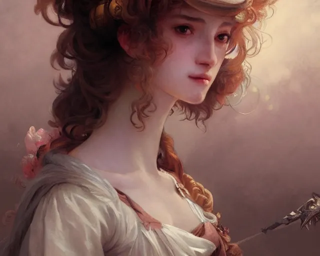 Image similar to photography of jean - antoine watteau, deep focus, d & d, fantasy, intricate, elegant, highly detailed, digital painting, artstation, concept art, matte, sharp focus, illustration, hearthstone, art by artgerm and greg rutkowski and alphonse mucha