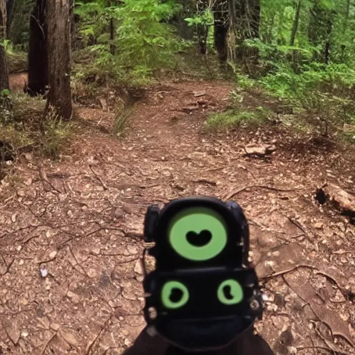 Prompt: cthulu caught on trail cam, photo detailed