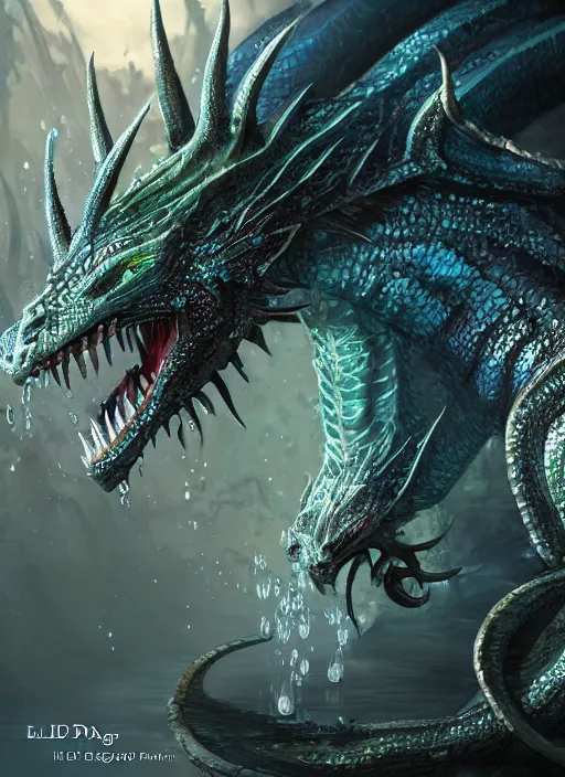 water dragon, ultra detailed fantasy, elden ring, | Stable Diffusion