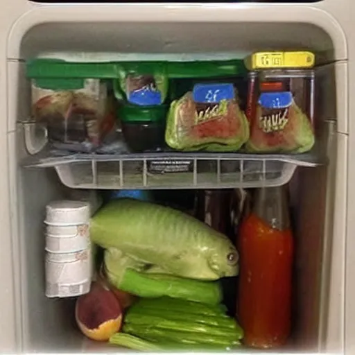 Image similar to i found this thing in my fridge, epic, realistic, trending