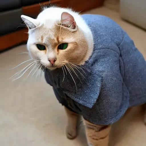 Image similar to cat wearing a coat suit