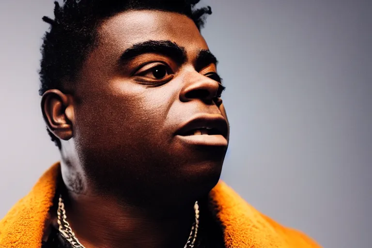 Image similar to cinematic still of kodak black, xf iq 4, f / 1. 4, iso 2 0 0, 1 / 1 6 0 s, 8 k, raw, dramatic lighting, symmetrical balance, in - frame, highly accurate facial features