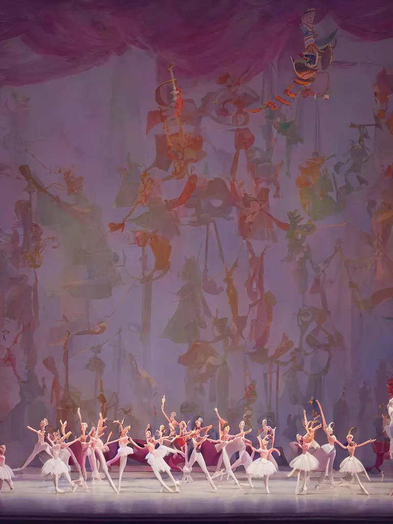 Image similar to nutcracker ballet show by disney concept artists, blunt borders, rule of thirds