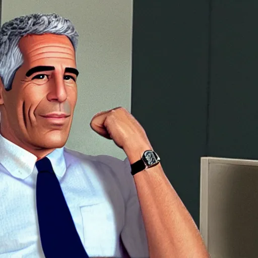 Image similar to Jeffrey Epstein Ken from Barbie 2023, cinematic