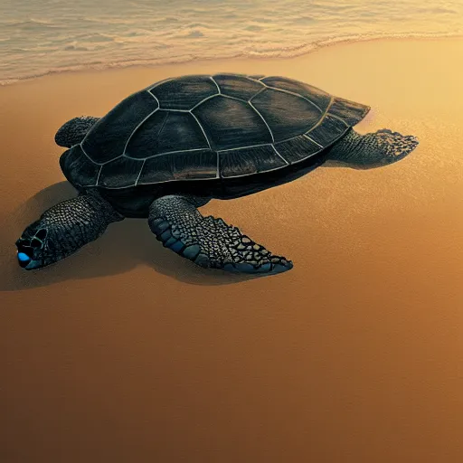 Prompt: a turtle in the sea, cute, minimalistic drawing, unreal engine, 8 k resolution, digital painting, by wlop, greg rutkowski