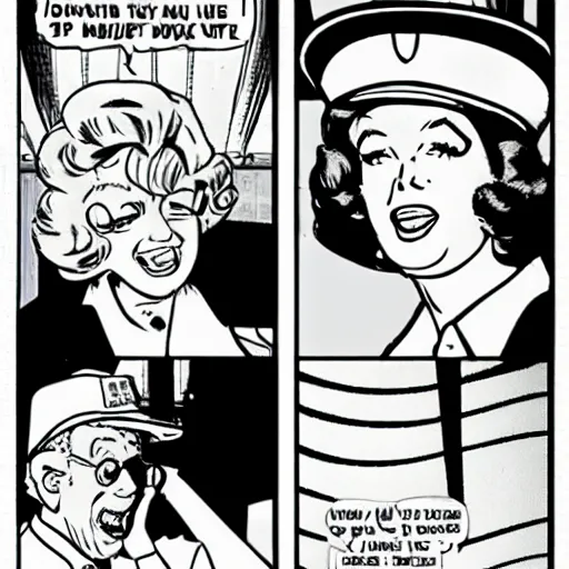 Prompt: beetle bailey hanging out with marilyn monroe in the style of mort walker