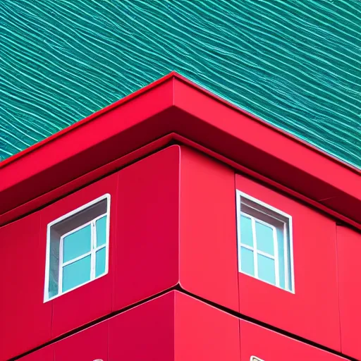 Image similar to a blue cube on top of a red cube on top of a green cube