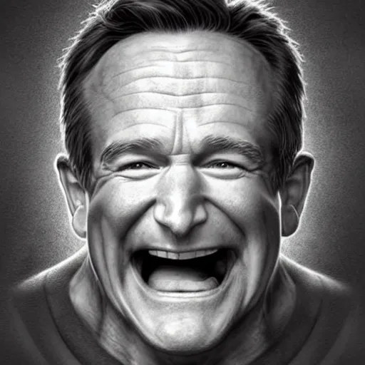 Prompt: pencil illustration of Robin Williams as popeye trending on art station artgerm Greg rutkowski cinematic