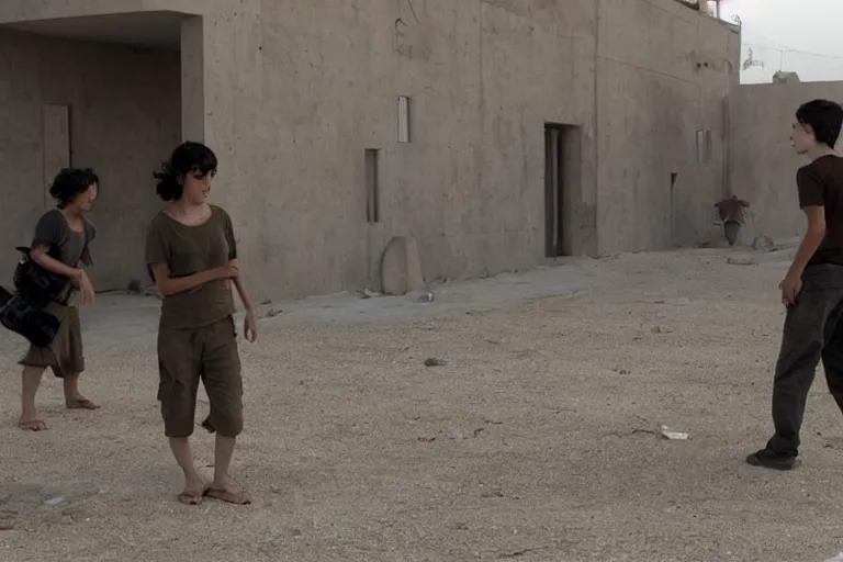 Prompt: incendies ( 2 0 1 0 ) directed by denis villeneuve, movie still frame