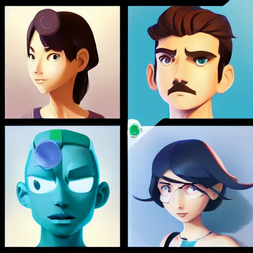 Image similar to face icon stylized minimalist nintendo, loftis, cory behance hd by jesper ejsing, by rhads, makoto shinkai and lois van baarle, ilya kuvshinov, rossdraws global illumination