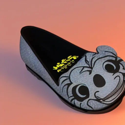 Image similar to koala shoes, ultra realistic. 4 k. vray render