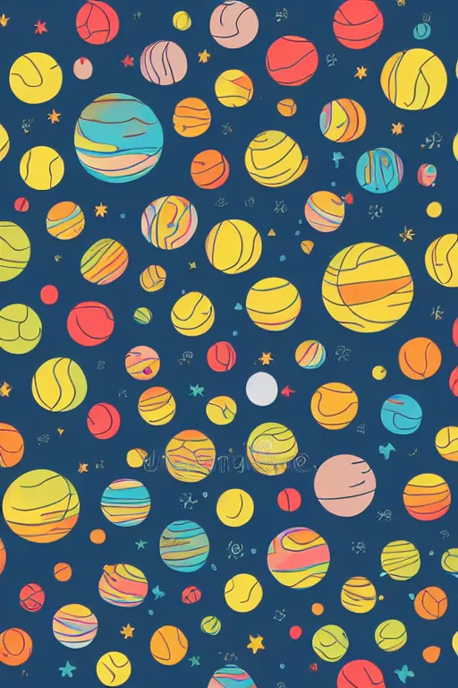 Image similar to Pug as a planet, sticker, colorful, illustration, highly detailed, simple, smooth and clean vector curves, no jagged lines, vector art, smooth