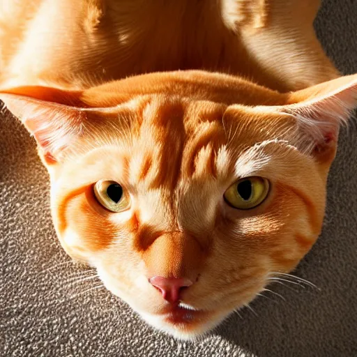 Prompt: photo of fat orange tabby cats lying on their backs, national geographics, pet photography, animal photography, 12 mp, 70mm,