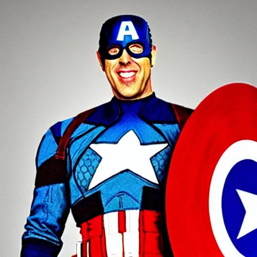 Image similar to Jerry Seinfeld as Captain America