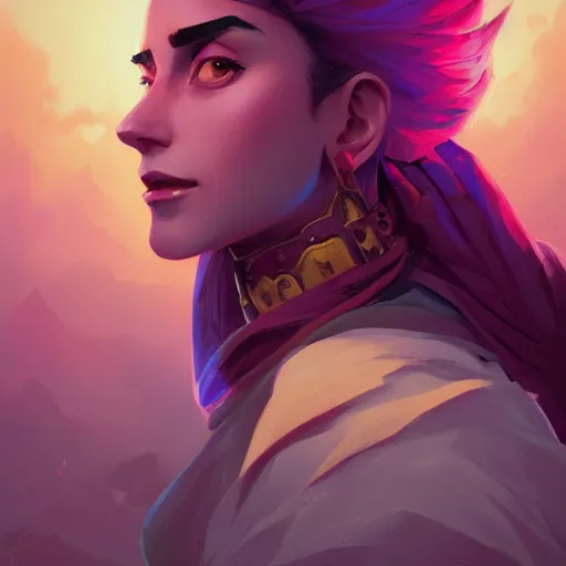 Image similar to profile portrait, maya ali mage, gloomhaven, dynamic lighting, gaudy colors, octane render aesthetic, matte painting concept art, official fanart behance hd artstation by jesper ejsing, by rhads and makoto shinkai and lois van baarle and ilya kuvshinov and rossdraws