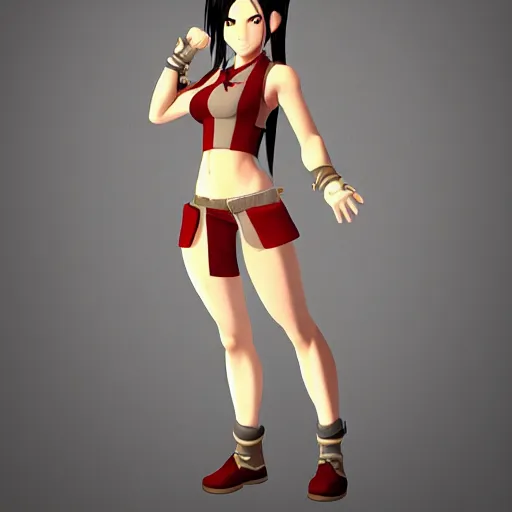 Image similar to high quality tifa lockhart dressed as avatar aang, trending on artstation