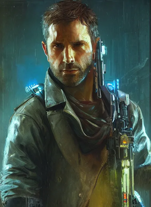 arthur morgan as a blackops assassin. cyberpunk 2077, Stable Diffusion