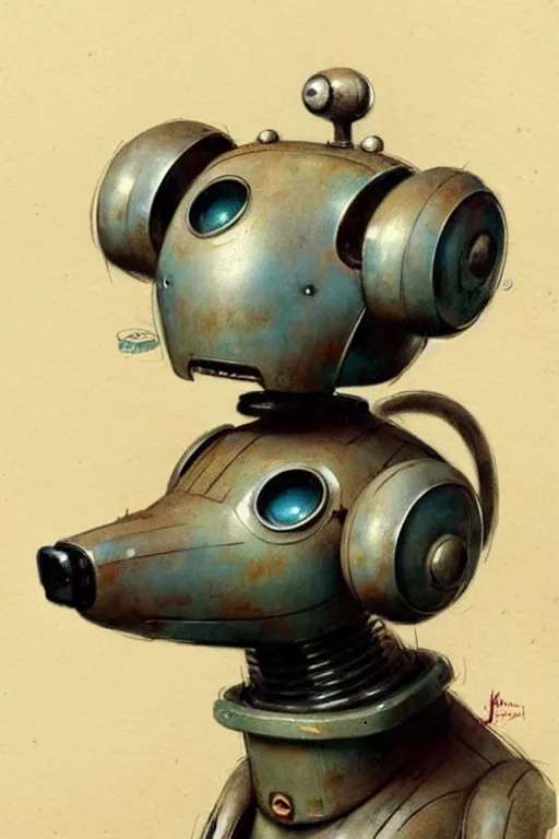 Image similar to (((((1950s retro robot dog . muted colors.))))) by Jean-Baptiste Monge !!!!!!!!!!!!!!!!!!!!!!!!!!!