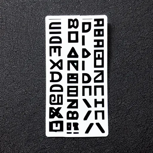 Image similar to black on white graphic design stickers in style of david rudnick, eric hu, acid, y 2 k