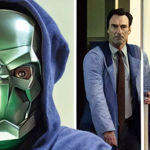 Image similar to Jon Hamm as Doctor Doom in the new Fantastic Four movie