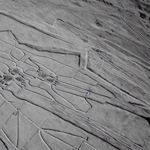 Prompt: Nazca lines representing AI