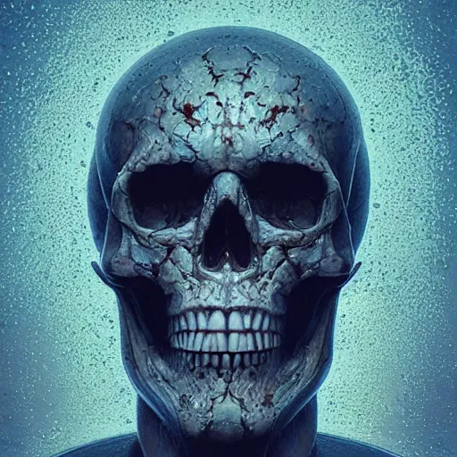 Image similar to portrait_of_a_melting_skull._intricate_abstract._intricate_artwork._by_Tooth_Wu_wlop_beeple_dan_mumford._octane_render_trending_on_artstat