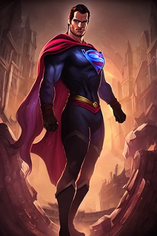 Image similar to henry cavill in arcane : league of legends