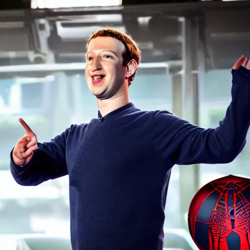 Prompt: Mark Zuckerberg as Spiderman, 4k