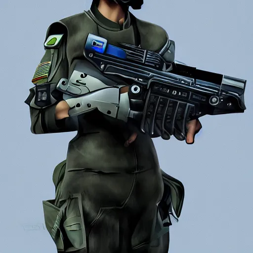 Image similar to a futuristic soldier holding plasma gun, sci - fi, concept art,, sharp, ultra detail