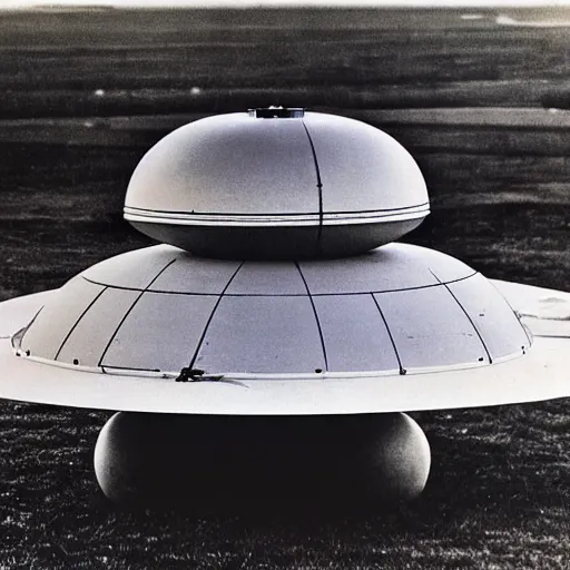 Prompt: An ufo built by chickens painted by Gerhard Richter