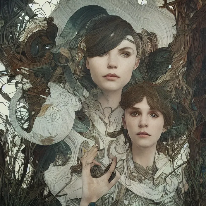 Image similar to minimal modernist bauhaus style neverending story, ultra realistic, concept art, intricate details, serious, highly detailed, photorealistic, octane render, 8 k, unreal engine, art by todd mcfarlane and artgerm and greg rutkowski and alphonse mucha